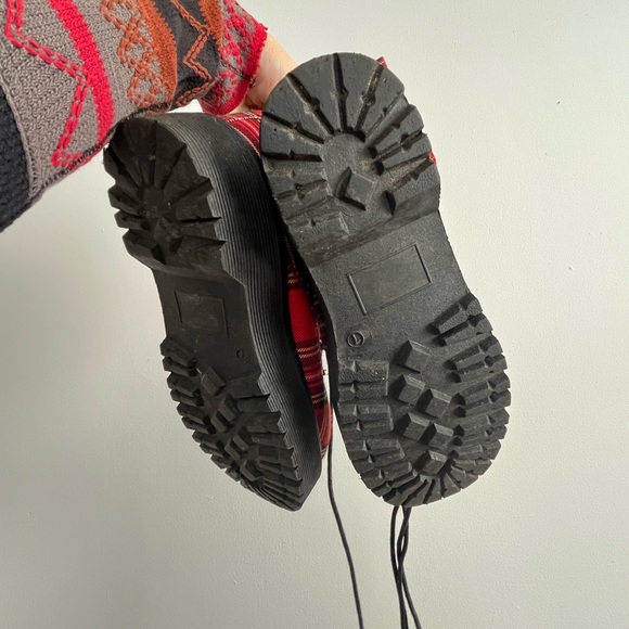 SPRING SALE - Plaid Lace-Up Women's Boots - Picture 4 of 5